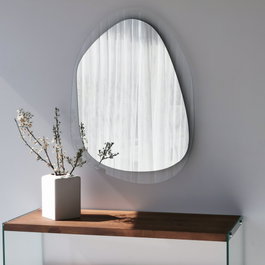 Hanah Home Aqua A342 Espejo de Cristal Templado 75x55 cm